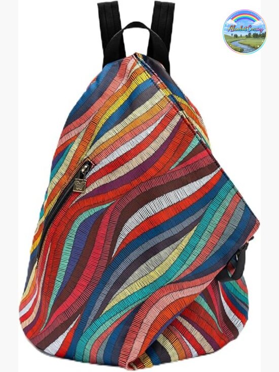 Bohemian Durable Polyester Large Capacity Backpack with Adjustable Straps main image 5